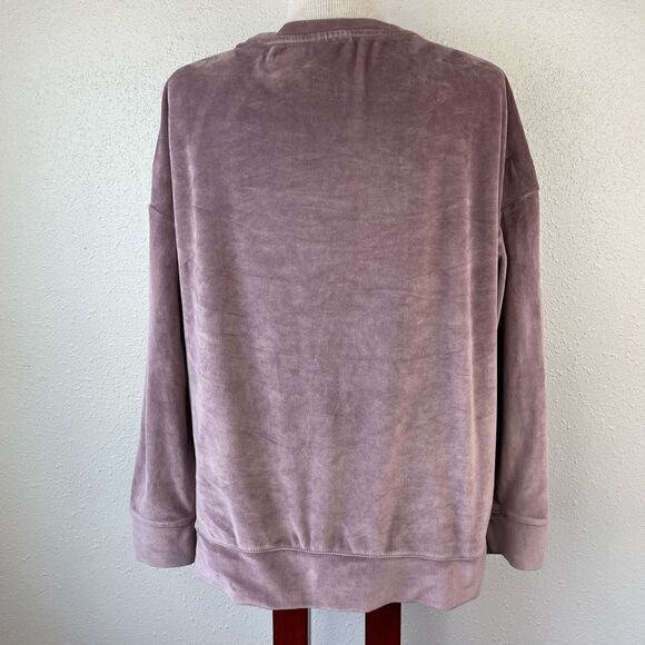32 Degrees Heat Mauve Velour Sweatshirt Size L EUC - Picture 5 of 6